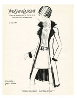 Yves Saint Laurent sketches on the Internet