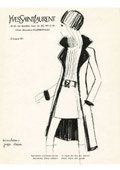 Yves Saint Laurent sketches on the Internet