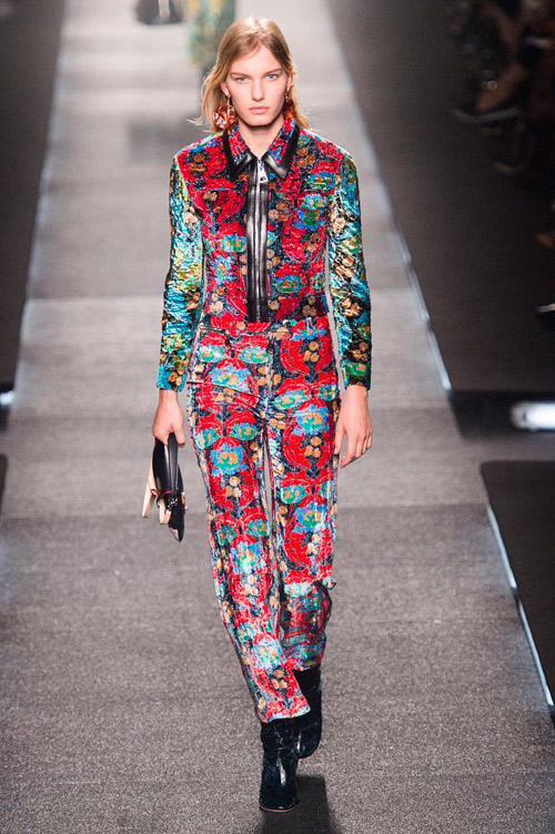 A model displays a creation for the Louis Vuitton Spring-Summer 2015 Men's  Wear collection show as part of the Paris Fashion Week in Paris, France on  June 26, 2014. Photo by Nicolas