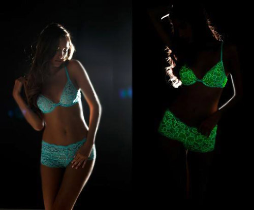 New: Glowing in the dark lingerie collection