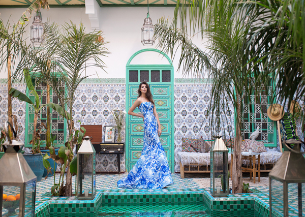 Екзотична фотосесия в Маракеш, с роклите на Sherri Hill и San Patrick & White One, представени от Брилянтин