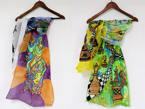 Handmade silk scarves were presented by the Bulgarian Fashion Association in London