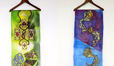 Handmade silk scarves were presented by the Bulgarian Fashion Association in London