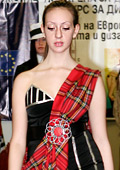 Students in fashion presented their interpretations of traditional garments of European nations