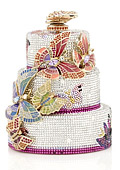 Judith Leiber created Butterfly Kisses Crystal Cake luxury clutch